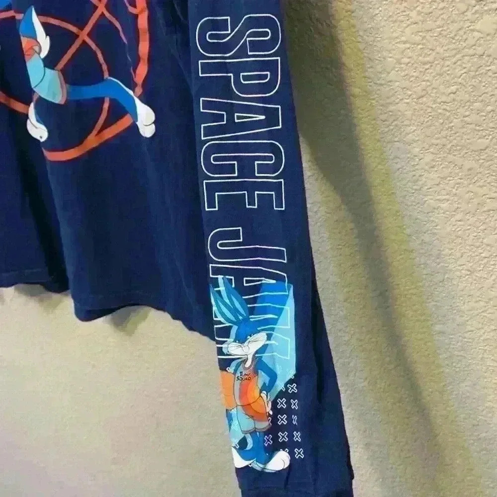 Space Jam graphic long sleeve sz 2XL 90s y2k oversized nostalgic street wear - Picture 3 of 8